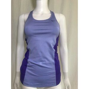 NWT Nike Dri-Fit Women's Tank Top Athletic Integrated Bra Two-tone Purple XS